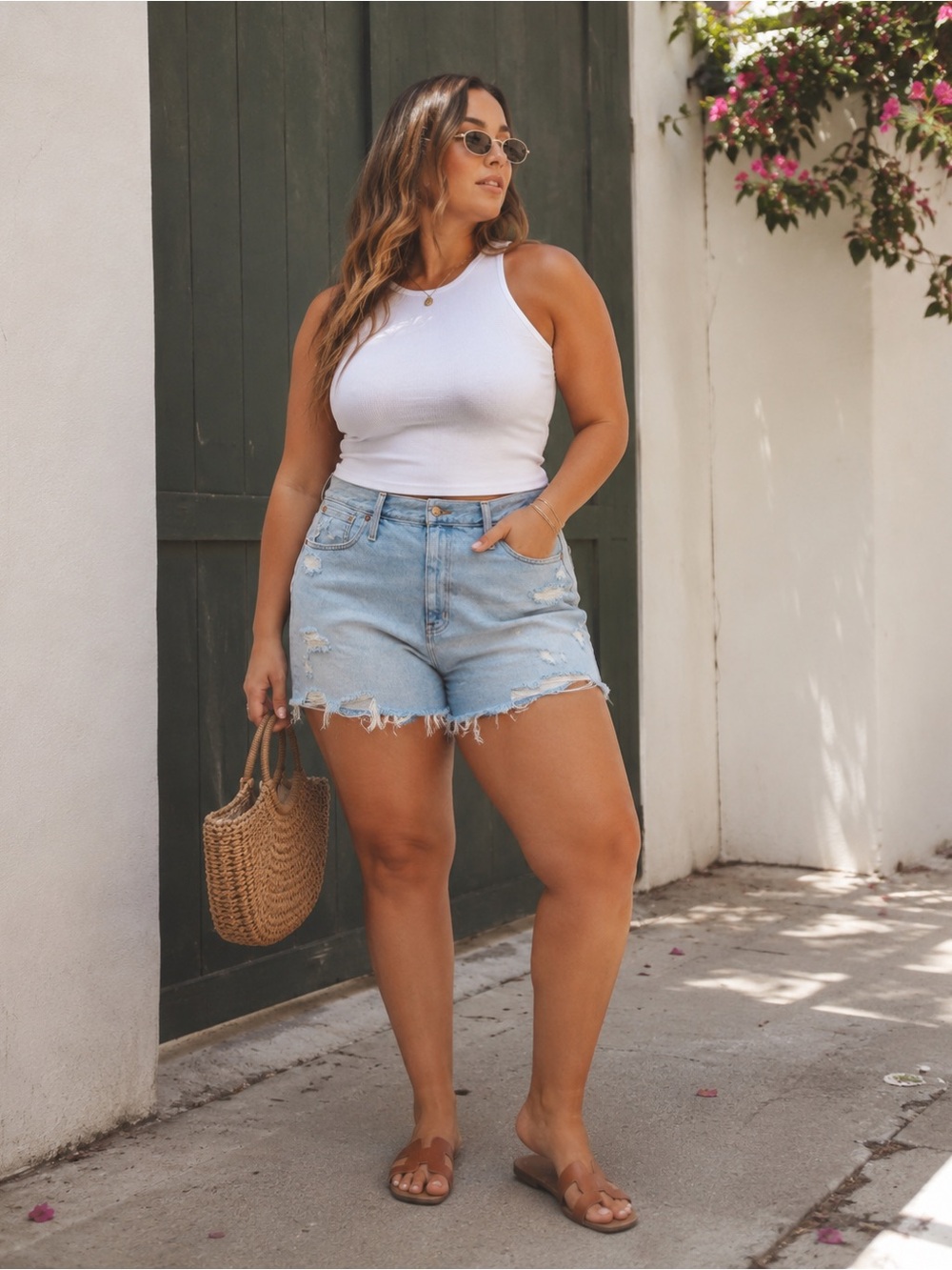 Madewell The Mom Jean Shorts Cutoff Distress Light Wash Size 32 Cotton